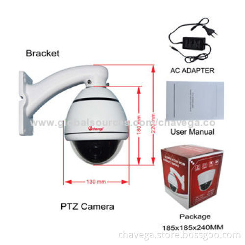 Waterproof 700TVL HD High-speed 4-inch Mini Color SONY CCD PTZ Camera